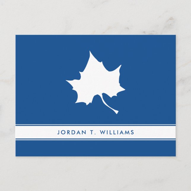 Indiana State Leaf Invitation Postcard (Front)