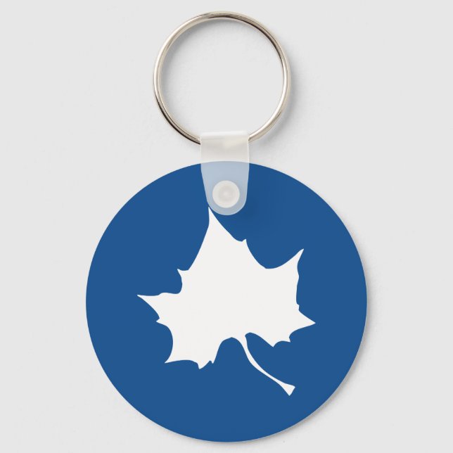 Indiana State Leaf Keychain (Front)