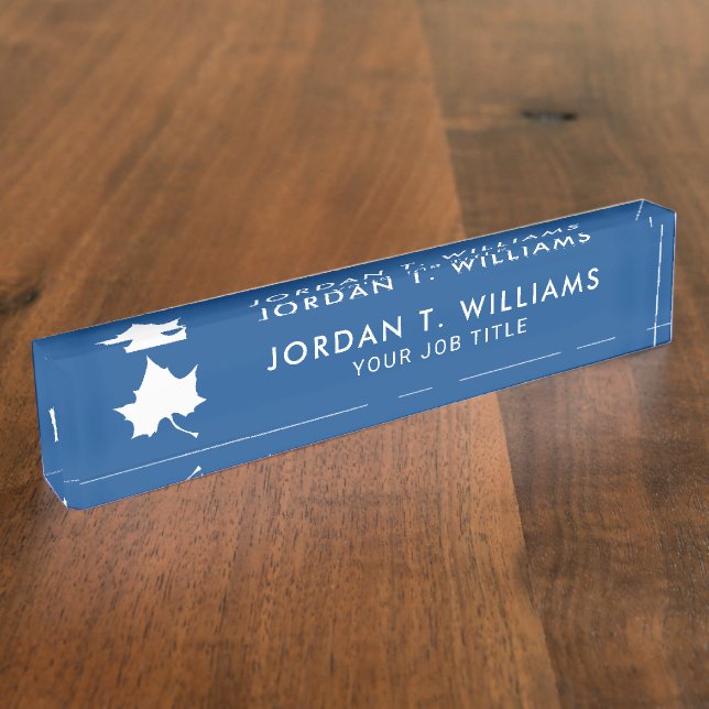 Indiana State Leaf Nameplate (Side)