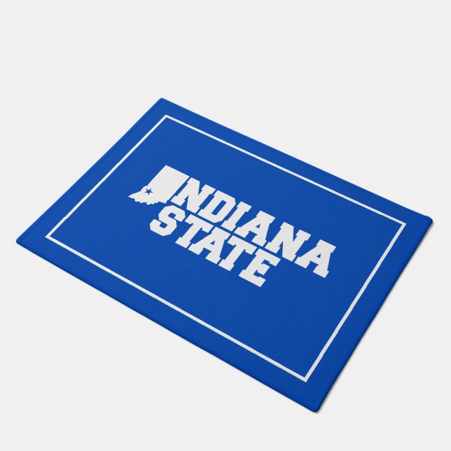 Indiana State Logo Doormat (Angled)