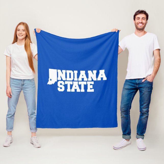 Indiana State Logo Fleece Blanket (In Situ)
