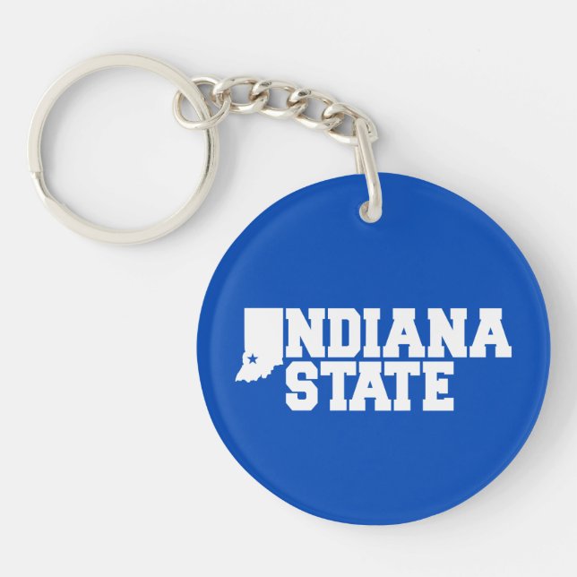 Indiana State Logo Keychain (Front)