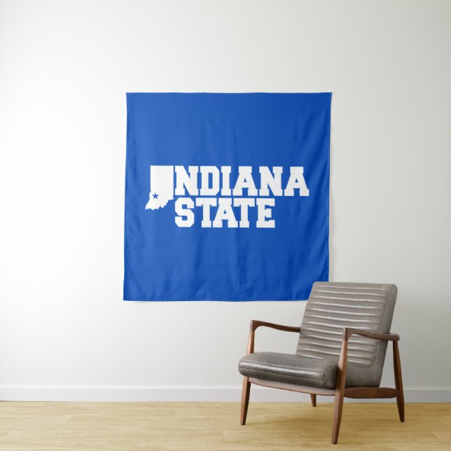 Indiana State Logo Tapestry (In Situ)