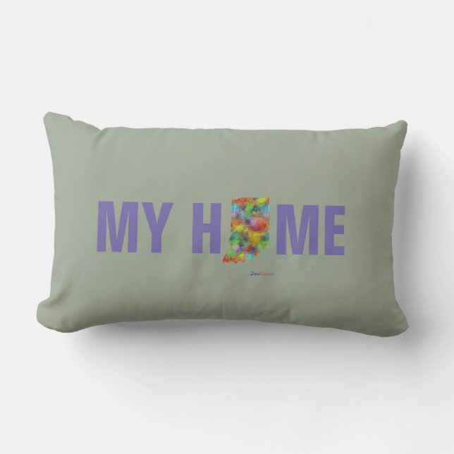 INDIANA STATE MAP - LUMBAR PILLOW (Front)