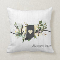 Indiana State Personalized Your Home City Rustic