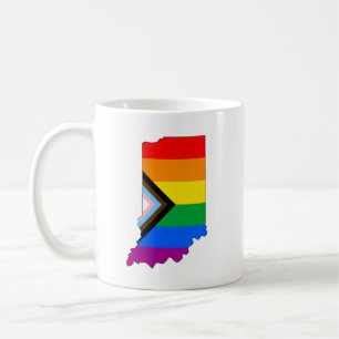 Indiana State Pride LGBTQ Progress Pride Coffee Mug
