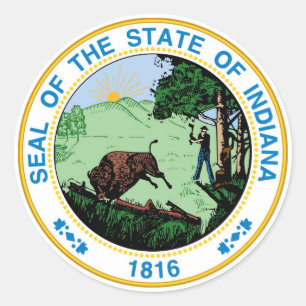 Indiana state seal america republic symbol flag