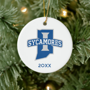 Indiana State University Holiday Ceramic Ornament