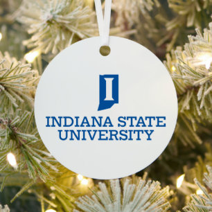 Indiana State University Holiday Metal Ornament