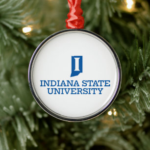 Indiana State University Holiday Metal Ornament