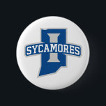 Indiana State University Sycamores 2 Inch Round Button<br><div class="desc">Step up your game day swagger and show the world your undeniable school pride with this official Indiana State University branding! Whether you are a dedicated student dominating your classes, a proud alumni representing your Terre Haute roots, or a die-hard fan cheering on the Sycamores from the stands, this authentic...</div>