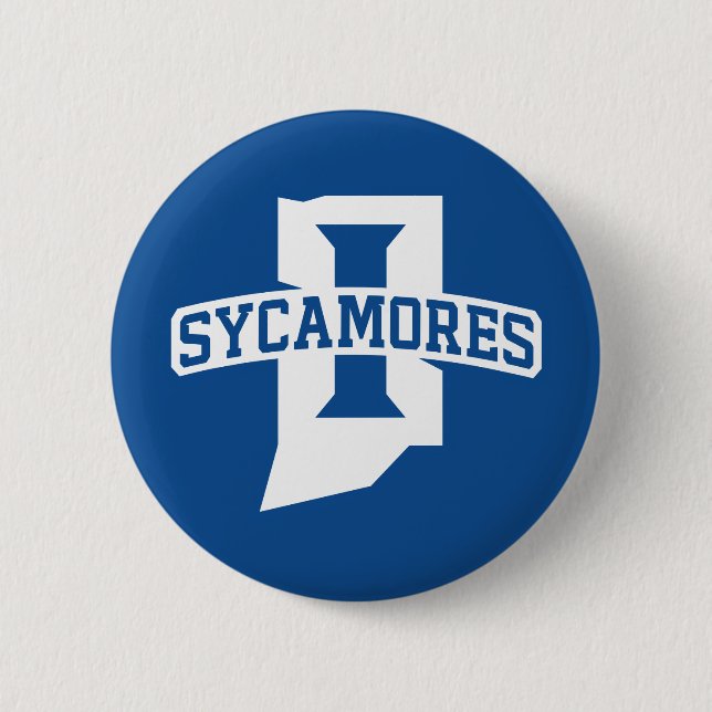 Indiana State University Sycamores 2 Inch Round Button (Front)