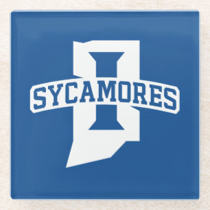Indiana State University Sycamores Glass Coaster