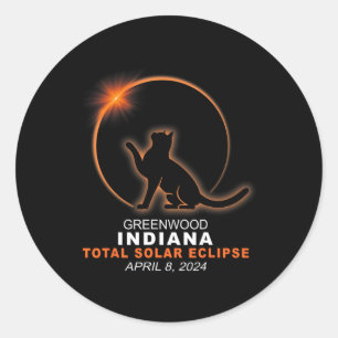 Indiana Total Solar Eclipse 2024 1 Classic Round Sticker