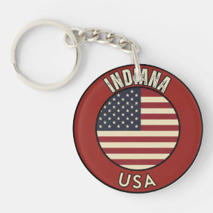 Indiana United States of America Keychain