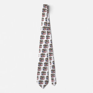 Indiana USA Flag & State Photo Text Tie