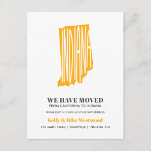 INDIANA We've moved New address New Home Postcard