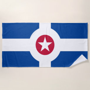 Indianapolis city flag beach towel