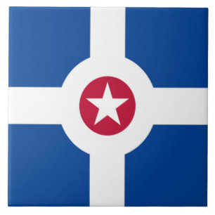 Indianapolis city flag tile