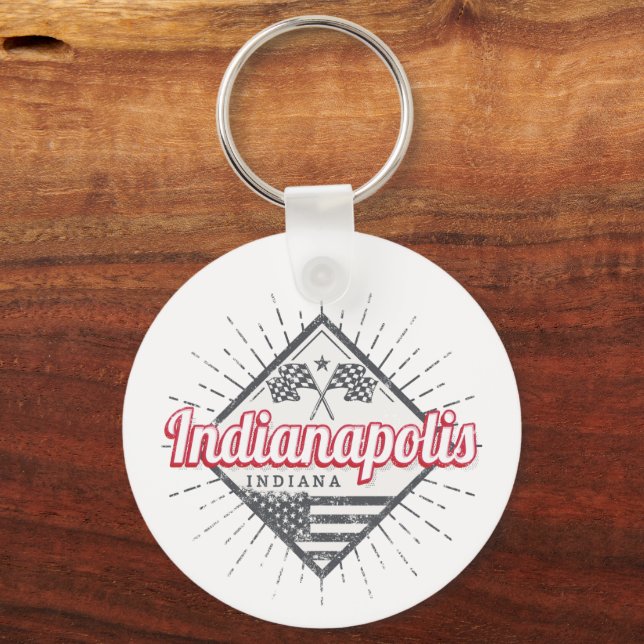 Indianapolis City Indiana United States USA Keychain (Front)