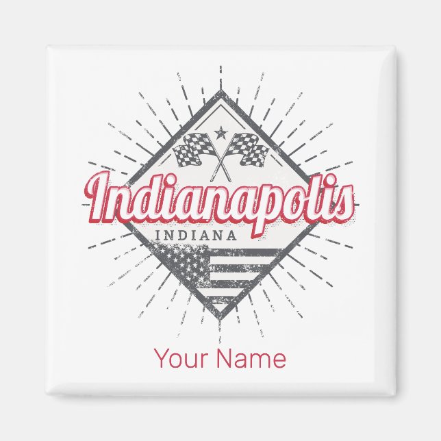 Indianapolis City Indiana United States USA Magnet (Front)