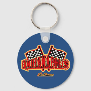 Indianapolis Flagged Keychain
