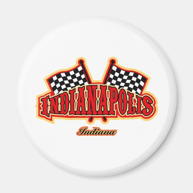 Indianapolis Flagged Magnet (Front)