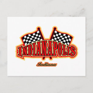 Indianapolis Flagged Postcard