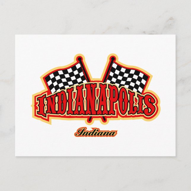 Indianapolis Flagged Postcard (Front)