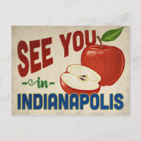 Indianapolis Indiana Apple - Vintage Travel