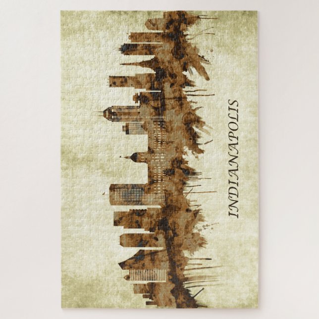 Indianapolis Indiana Cityscape Jigsaw Puzzle (Vertical)