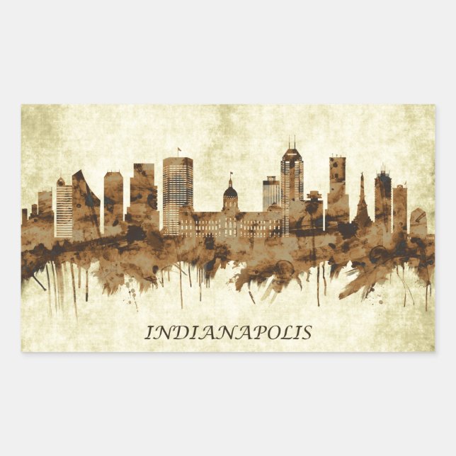 Indianapolis Indiana Cityscape Sticker (Front)