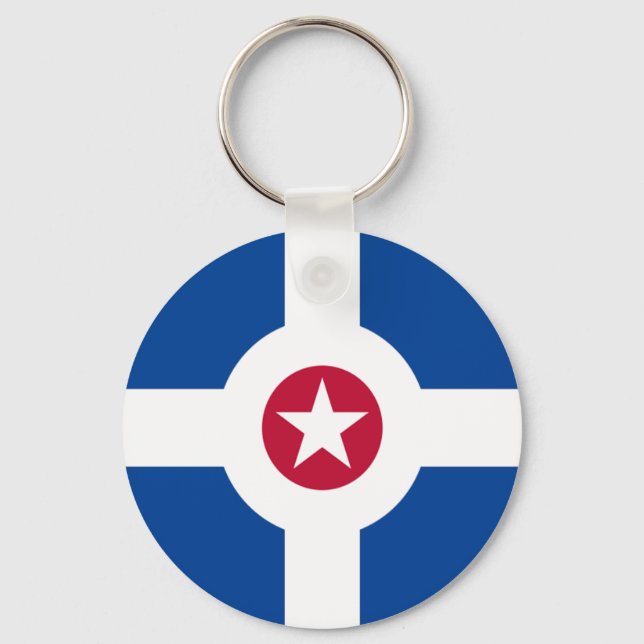 Indianapolis (Indiana) flag Keychain (Front)