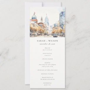 Indianapolis, Indiana Landscape Wedding Program