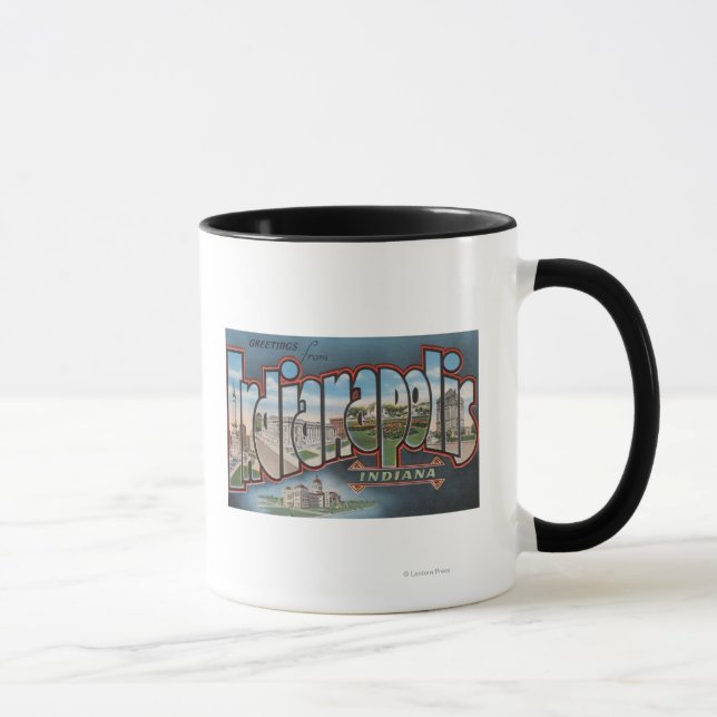 Indianapolis, Indiana - Large Letter Scenes 3 Mug (Right)