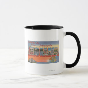 Indianapolis, Indiana - Large Letter Scenes 4 Mug