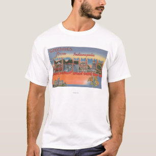 Indianapolis, Indiana - Large Letter Scenes 4 T-Shirt