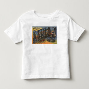 Indianapolis, Indiana - Large Letter Scenes Toddler T-shirt