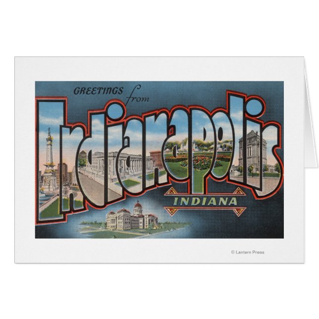 Indianapolis, Indiana - Scènes de grandes lettres  (Devant horizontal)