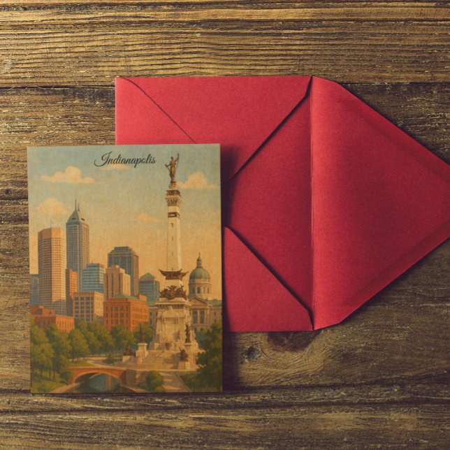 Indianapolis Indiana Skyline City Panorama Postcard (Indianapolis Indiana Skyline City Panorama Postcard)