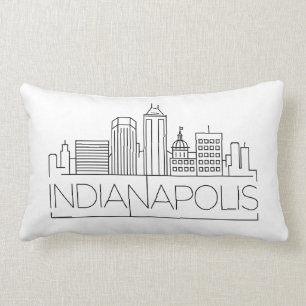 Indianapolis, Indiana Skyline Lumbar Pillow