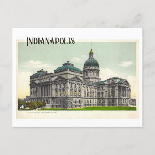 Indianapolis, Indiana Statehouse/Capitol Vintage Postcard