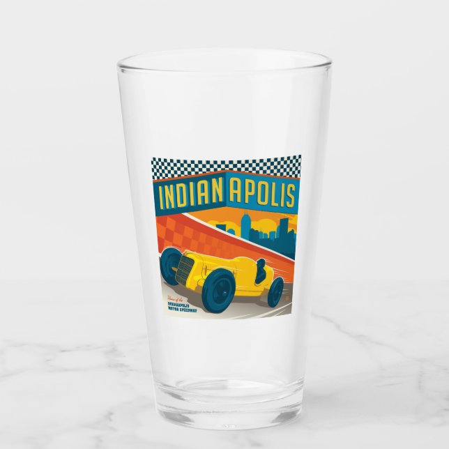 Indianapolis, Indiana | Vintage Racer Glass (Front)