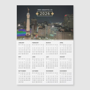 Indianapolis Monument 2026 Calendrier Magnet