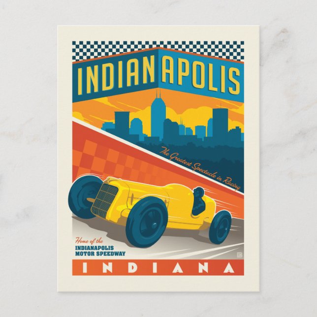 Indianapolis Motor Speedway Postcard (Front)