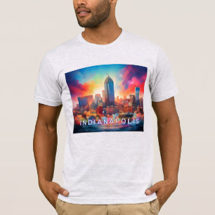 Indianapolis Skyline Graffiti Art  T-Shirt