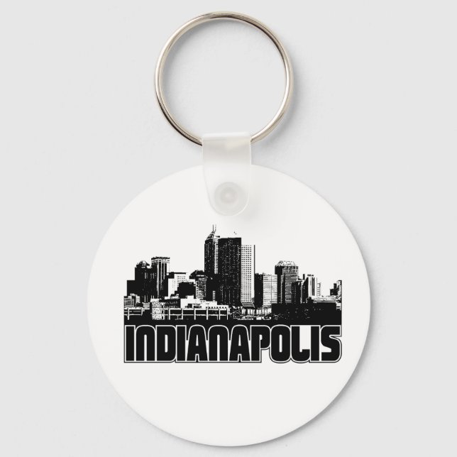 Indianapolis Skyline Keychain (Front)