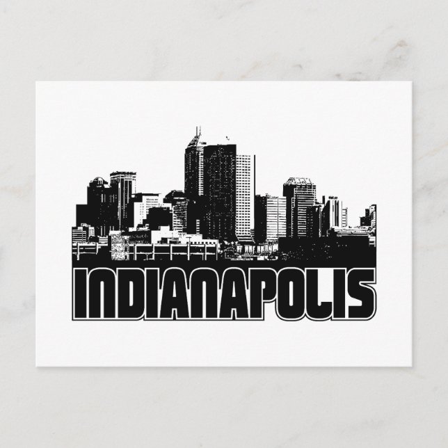 Indianapolis Skyline Postcard (Front)