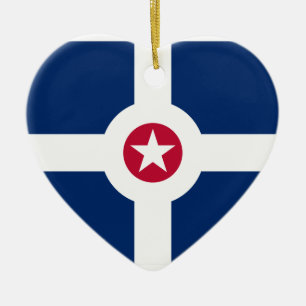 Indianapolis, United States flag Ceramic Ornament