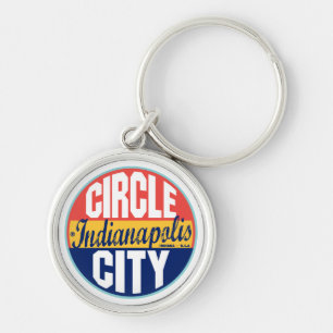 Indianapolis Vintage Label Keychain